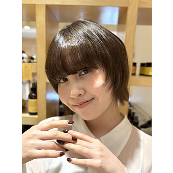 ブリーチなし/レイヤーショート/顔まわり